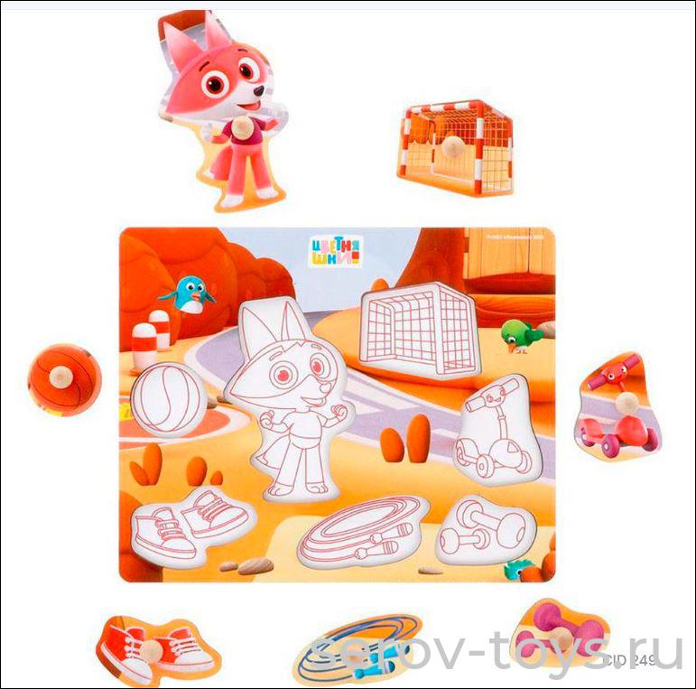 Пазл-вкладыш 962459 Спортивная тренировка Лисенка Айяяй  Mapacha