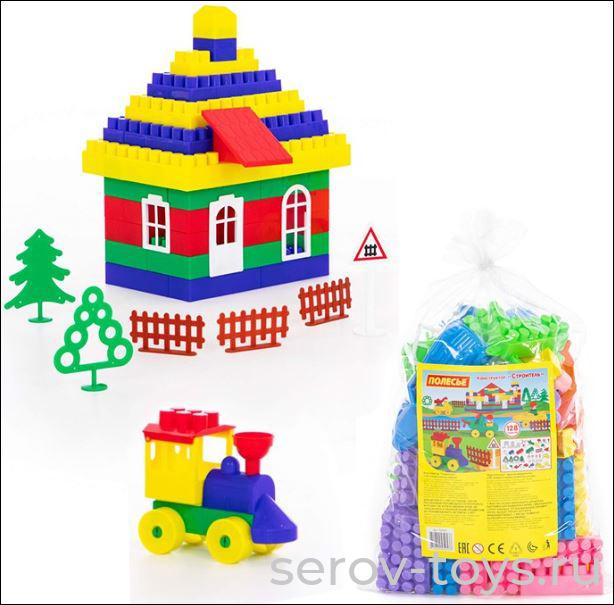 Конструктор 52537 Строитель 128эл в мешке ПОЛЕСЬЕ