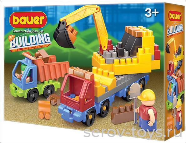 Конструктор Стройка 659 Строительная площадка с экскаватором Bauer