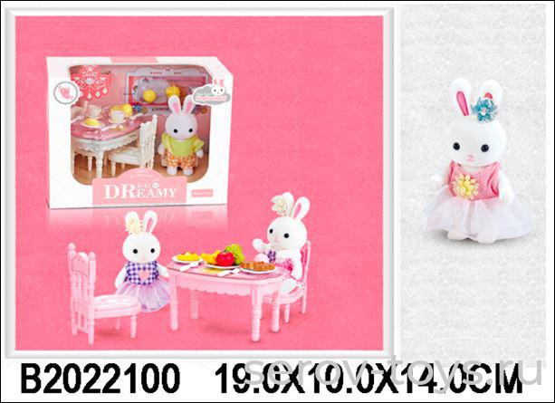 Набор мебели 6621-3 Чайный столик Зайки в кор