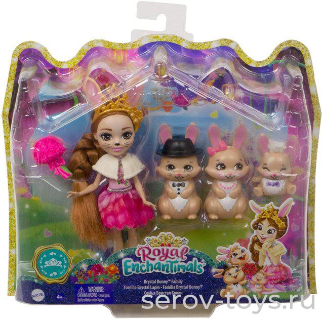 Enchantimals Кукла GJX43 Бристал Кроли с семьей GYJ08