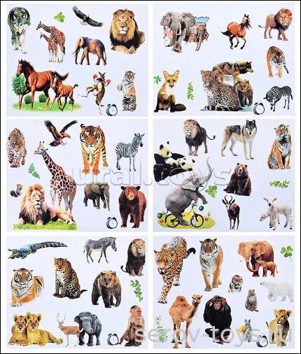 Наклейки интерьерные фигурные Bi-10-013 Животные 30*49см BIRRONI