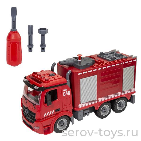 Wincars YK-2220 Пожарная часть Водомет разборный с отвертками звук свет в кор