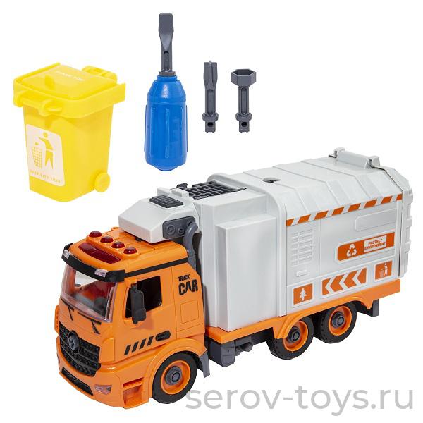 Wincars YK-2221 Чистый город Мусоровоз разборный с отвертками звук свет в кор