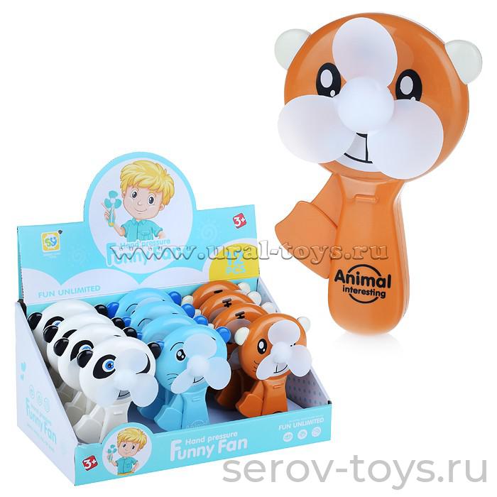Вентилятор Зверюшки 8681A в ассорт 12шт в кор