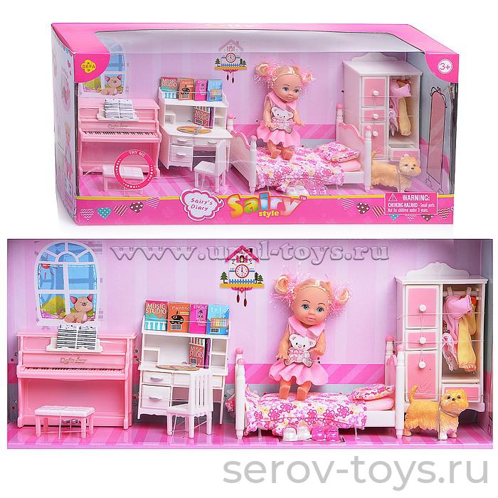 Кукла Люси мини 8413 Детская комната Sairy 13см в кор.