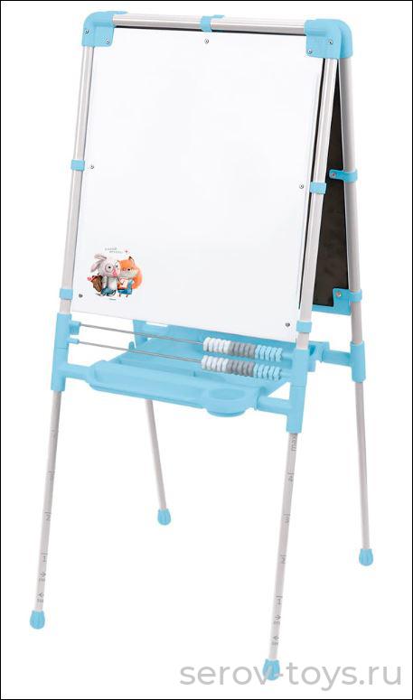 Мольберт напольный двухсторонний 1 ДЗМ1-ГЛ Голубой Nika Kids
