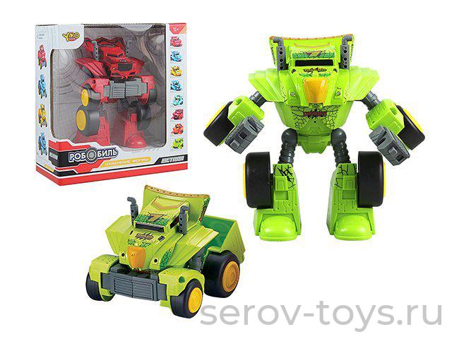 Трансформер Робобиль М1349-4 Зеленый озвуч 2 в 1 в кор Yako