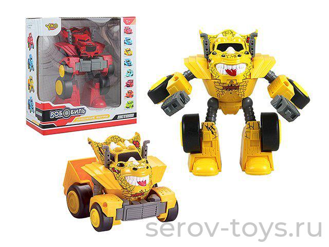 Трансформер Робобиль М1349-6 Желтый озвуч 2 в 1 в кор Yako
