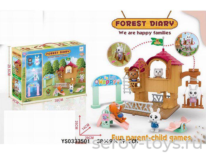Дом 3011 Лесные жители Детская площадка в кор 38*9*39см