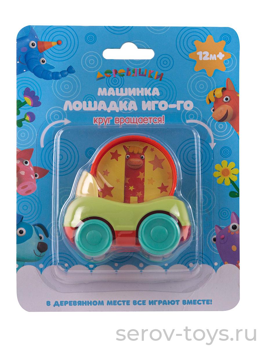 Машинка с кругом 18WMN01 Лошадка Иго-го Деревяшки