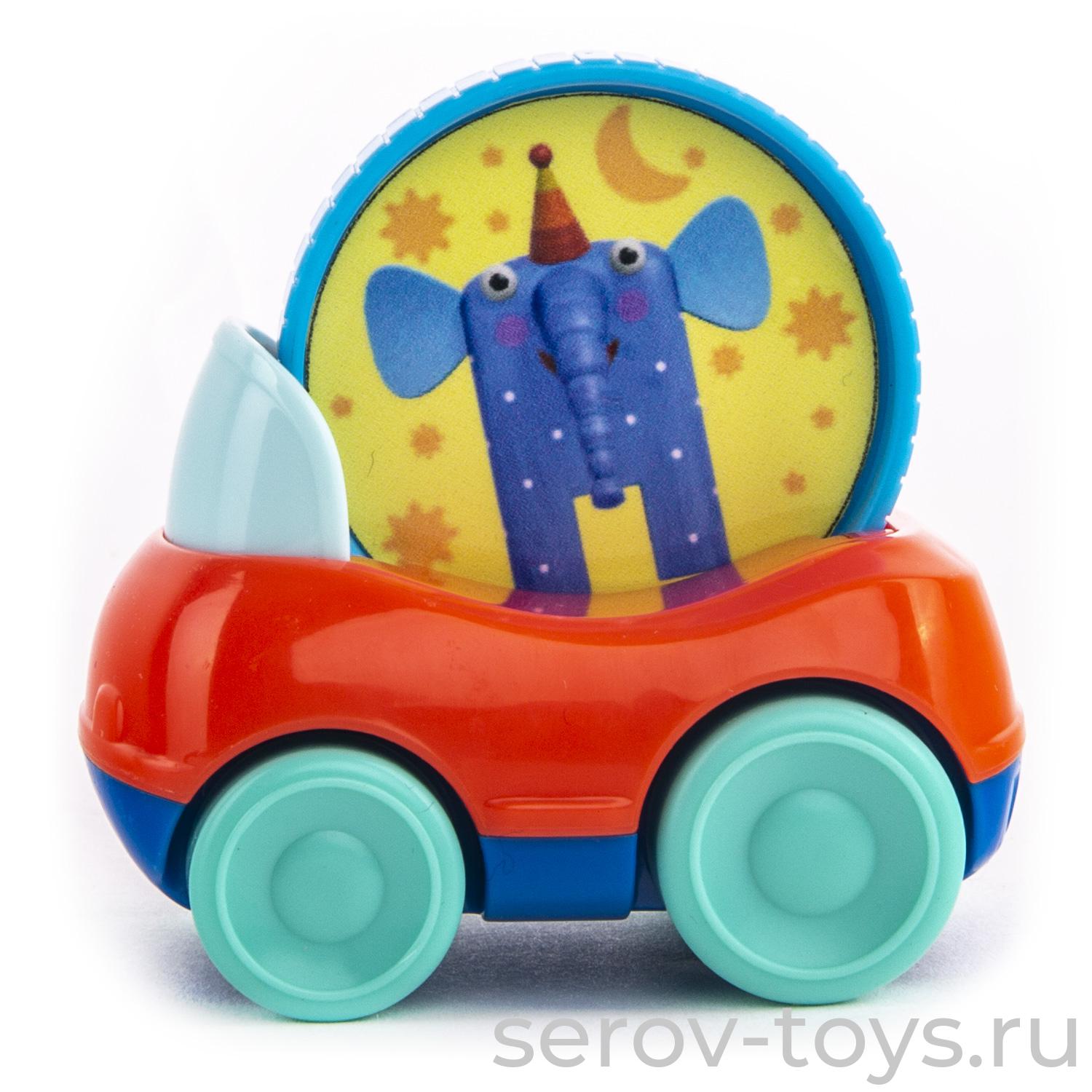 Машинка с кругом 18WMN05 Слон Ду-Ду Деревяшки