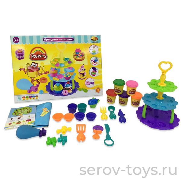 Набор ДТ Радуга 142062 Праздник сластены, 5 баночек с аксессуарами, 26 предметов СТОПЦЕНА