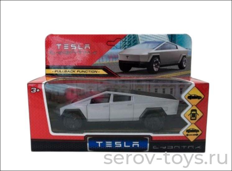 Модель Технопарк CYBERTRCK-12-GY  Tesla Cybertruck Серебристая в кор