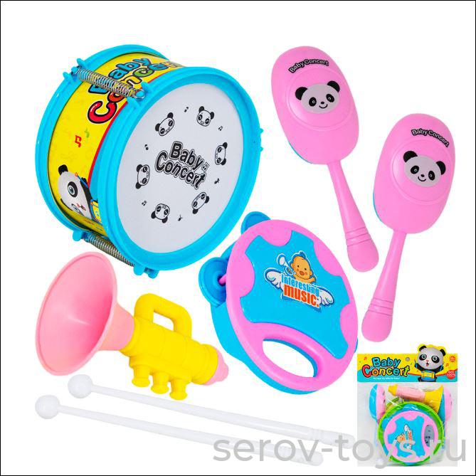 Набор музыкальных инструментов 0104B-TL с барабаном в пак