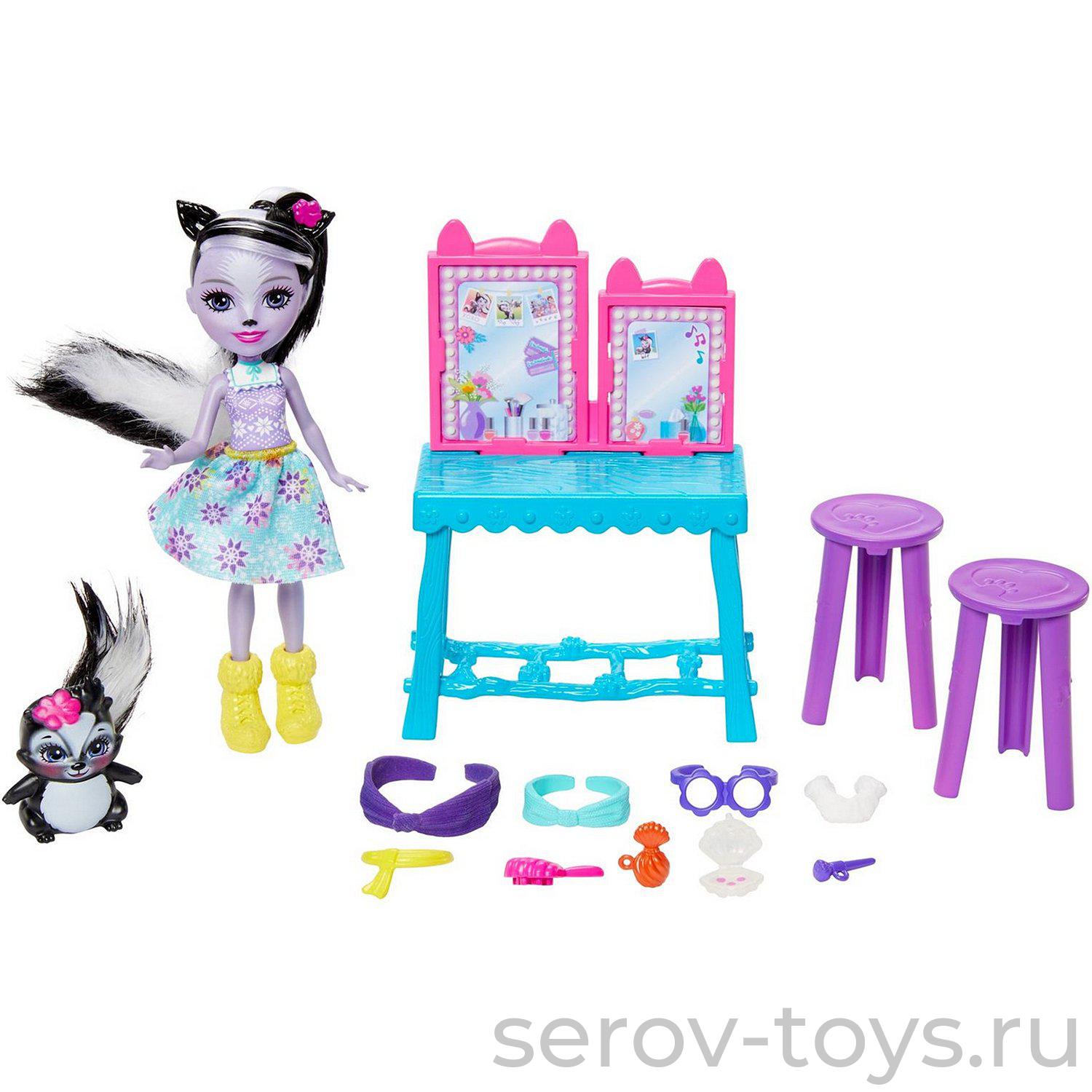 Enchantimals Кукла Сэйдж Скунси и Кейпер с аксессуарами GJX34