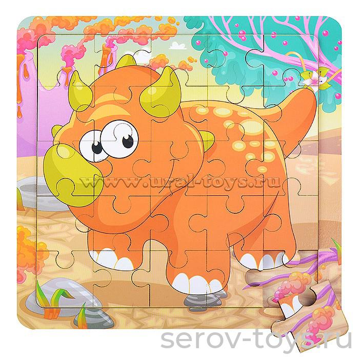 Пазл D0872 Динозавр 18*18*1см Щепочка