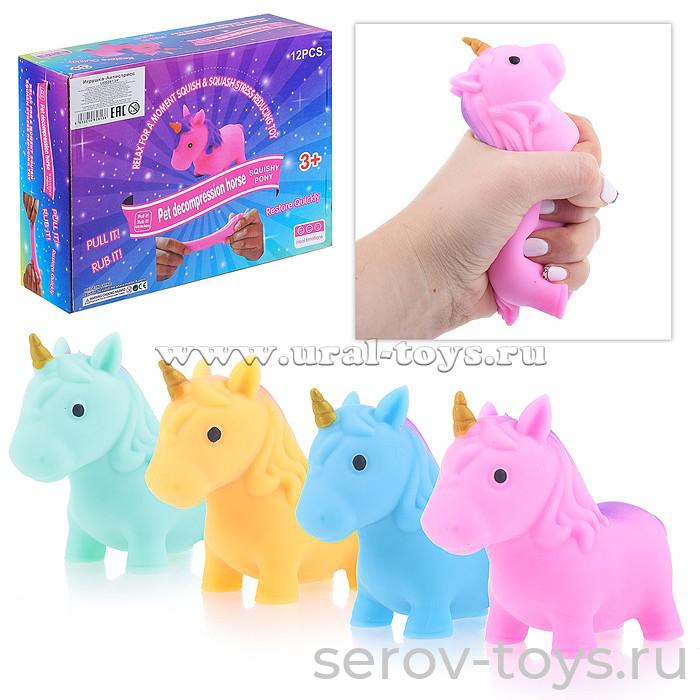 Антистресс-мялка (замес) U062813Y Единорог 12шт в кор