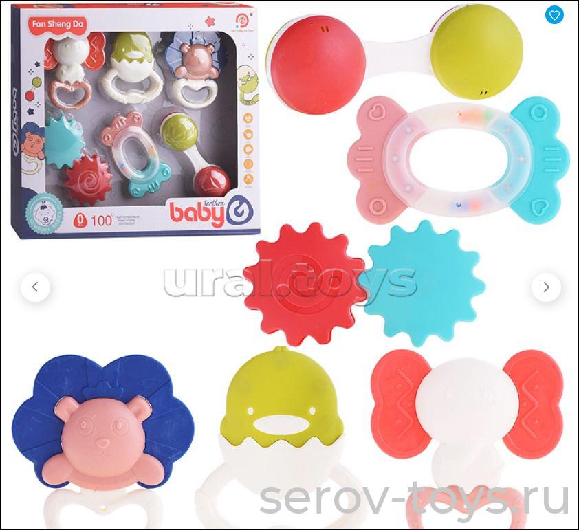 Набор погремушек 898-Y13 с прорезывателем в кор