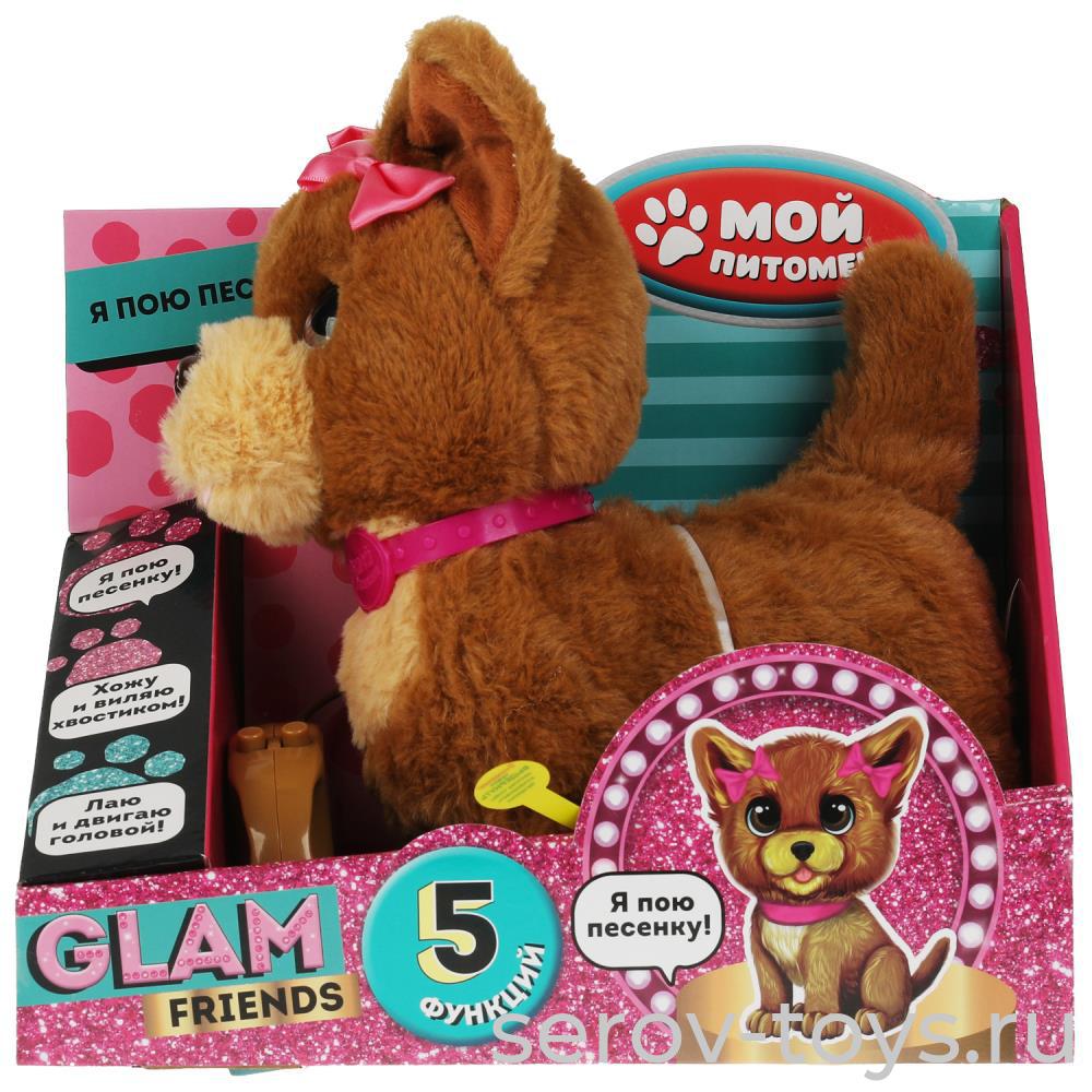 Щенок Виолетта JX-14233 на поводке 22см в кор Мой питомец