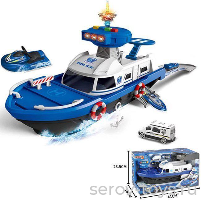 Катер грузовой 660-А246 Полиция свет звук в кор six-six-Zero