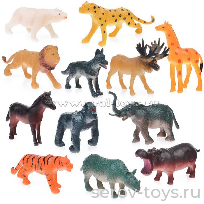 Набор диких животных  HK101-1 12шт в пак