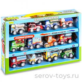 Набор машин BBA1602-127 Пуллбэк Городские службы 12шт в кор Bebelot