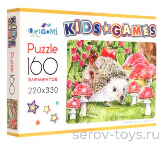Пазл 160 Kids Games. Ежик 07868 Origami