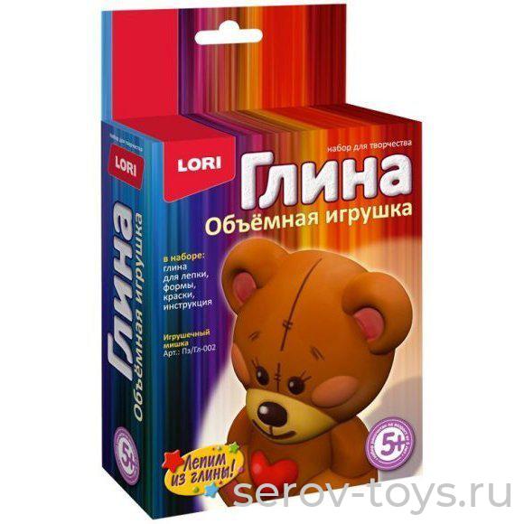 Набор ДТ Объемная игрушка из глины с красками Пз/Гл-002 Мишка Lori