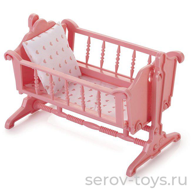 Мебель Колыбель Маленькая принцесса нежно-розовая С-1517 Огонек*