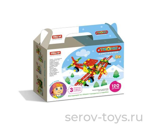 Конструктор Техно Самолет 120 дет. 02028 Стеллар