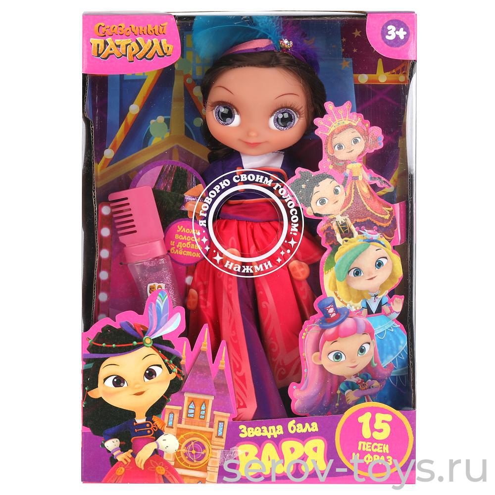 Сказочный патруль ST21-32-GHB-V-RU Варя расческа с блестками 32см серия Звезда бала в кор Карапуз