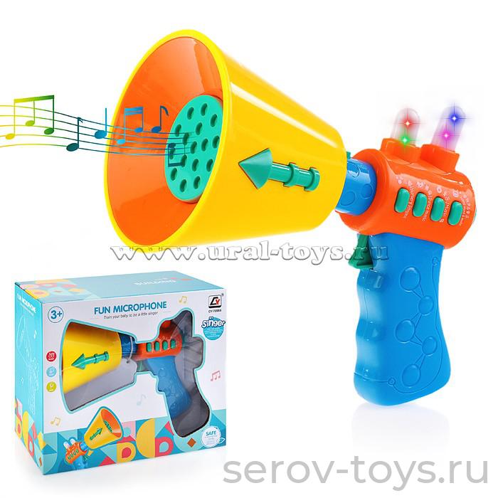 Рупор музыкальный CY-7058B на бат в кор (УЦЕНКА 20% 03.12.2023 лампочка не светится)