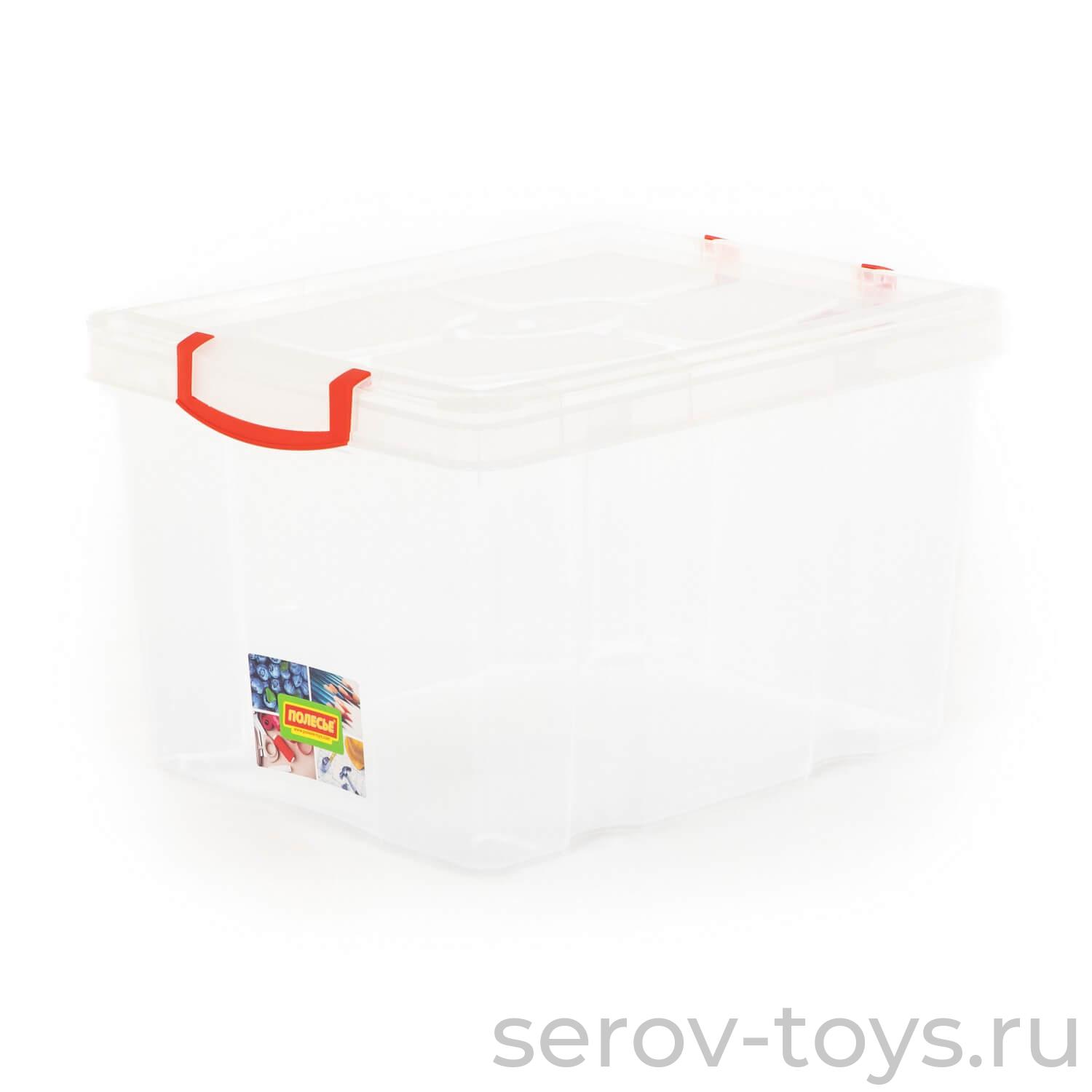 Емкость №52 52193 для хранения с крышкой 32л 467*370*280 ПОЛЕСЬЕ