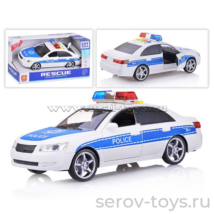 Машина инерц 1:16 WY560A Полиция Белая свет звук Wenyi