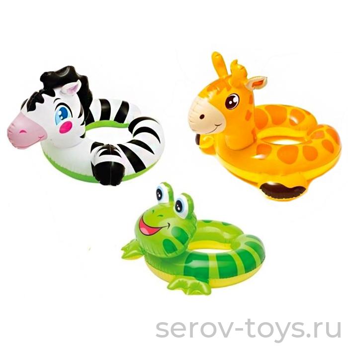 Круг  надувной 59220 Животные 67*55см 3-6лет в пак