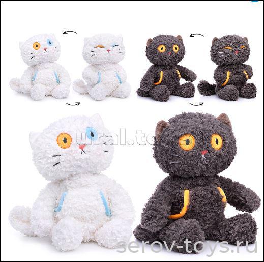 Кот-два лица Боня M1018 поворачивает голову 30см Мишуткин