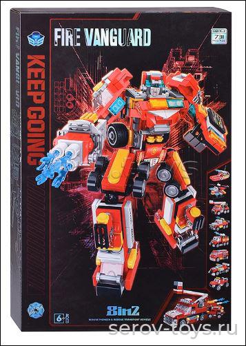 Конструктор BB053 Робот трансформирующийся в пожарную машину 731дет в кор