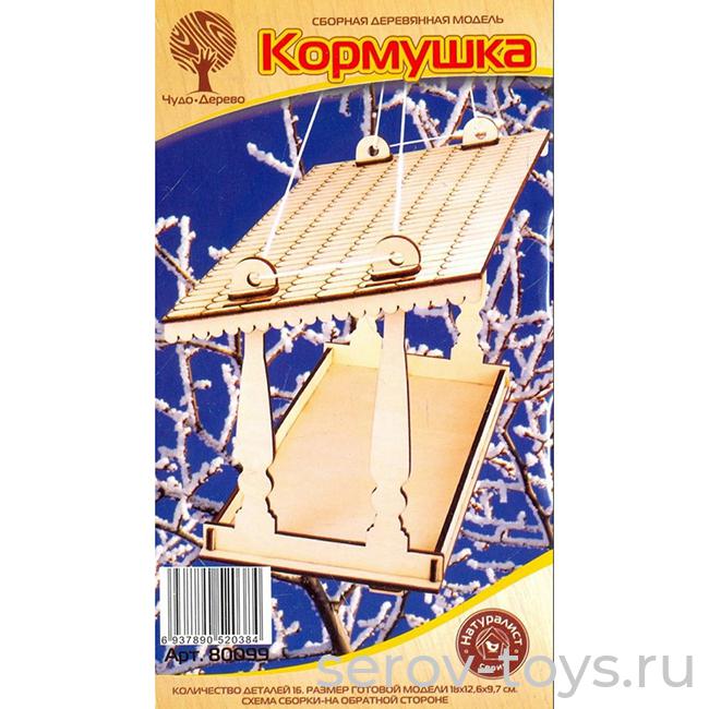 Конструктор дерев. Кормушка 80099 16дет Чудо Дерево