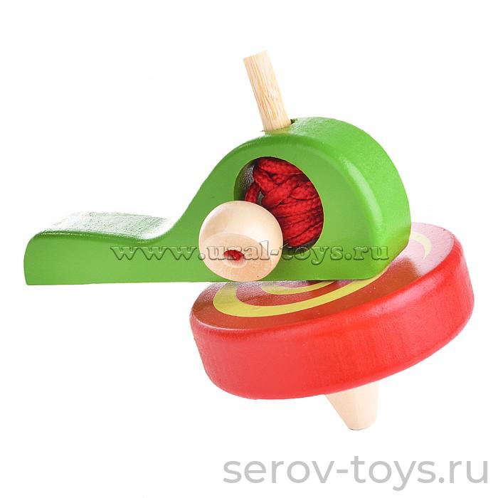 Юла-волчок D0501 в пак 12x10x7см  Щепочка
