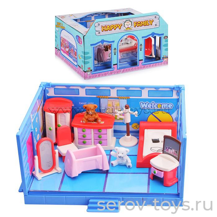 Модульная комната HY-044AE Спальня с мебелью и фигурками 9 предм