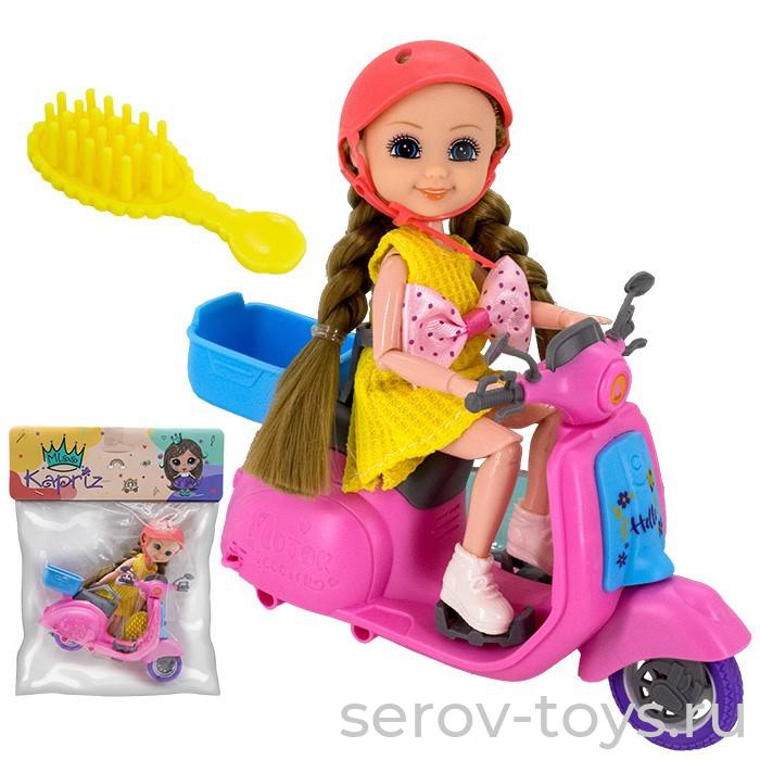 Кукла Малышка YS53829 с мопедом в пак Miss Kapriz