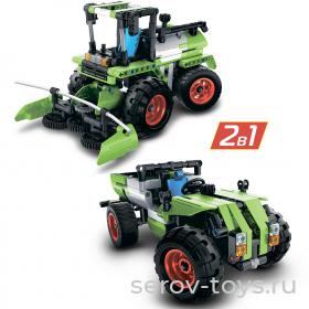 Конструктор 0709-014 Комби Комбайн-грузовик 336 дет 2 в 1 Mioshi