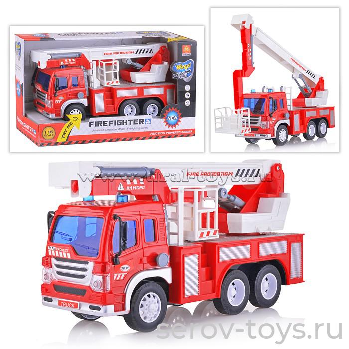 Машина инерц 1:16 WY297S Пожарная свет звук Wenyi