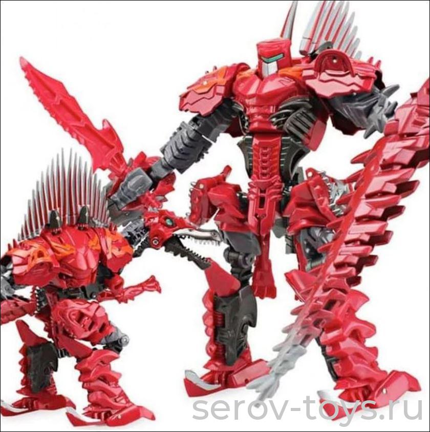 Трансформер 8063J динозавр 20см в кор.WEI JIANG с мет элементами