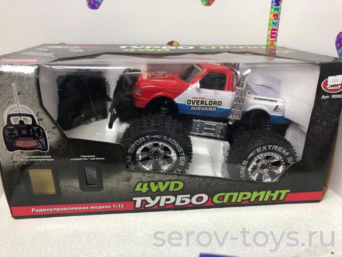 Машина Джип р/у 9012 Турбо спринт ( колёса светятся) с аккум в кор