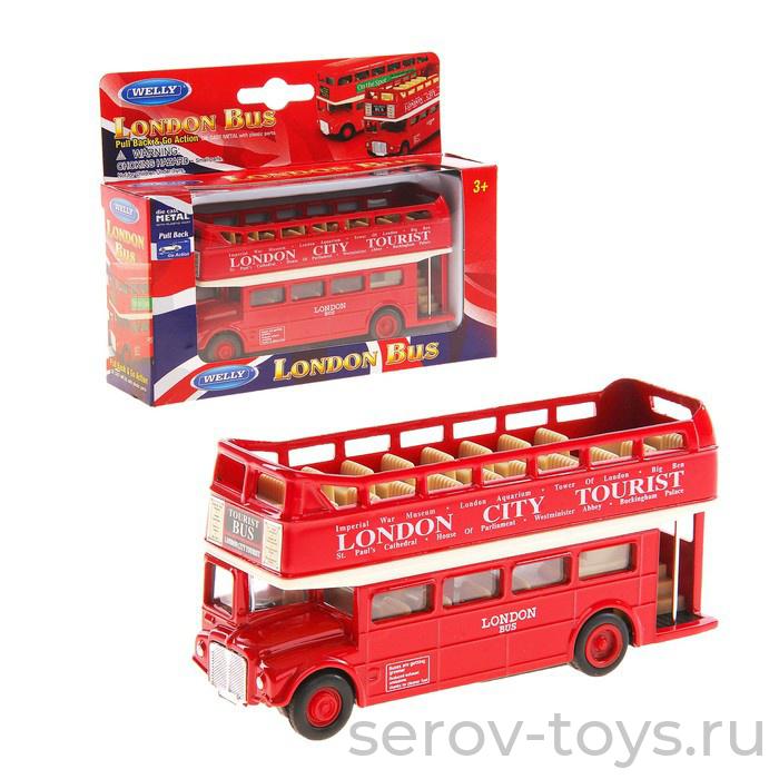 Модель 1:34-39 автобус 99930С открытый London Bus