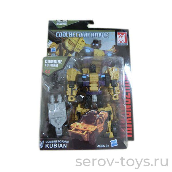 Трансформер А104В на картоне желтый джип