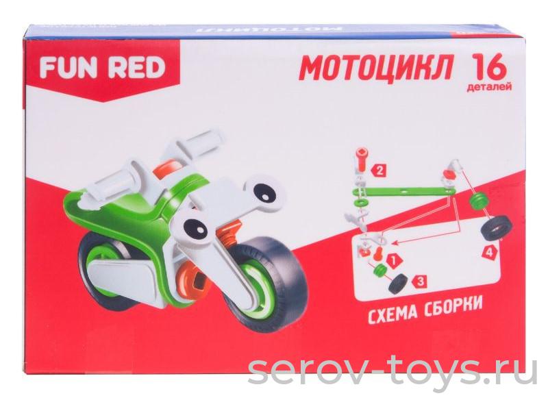 Конструктор гибкий FRCF001-M Мотоцикл 16 дет Fun Red