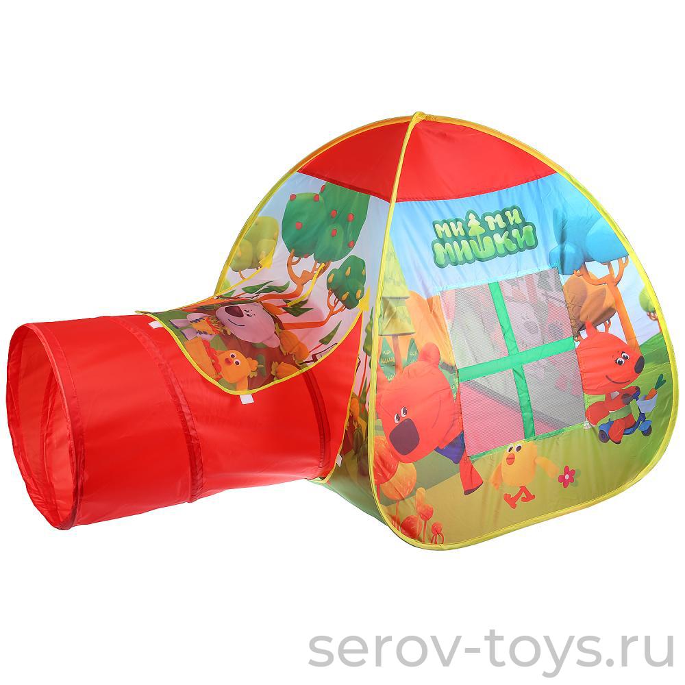 Палатка Домик игровой GFA-TONMIMI01-R Ми-ми-мишки с тоннелем 81*95*95см в сумке